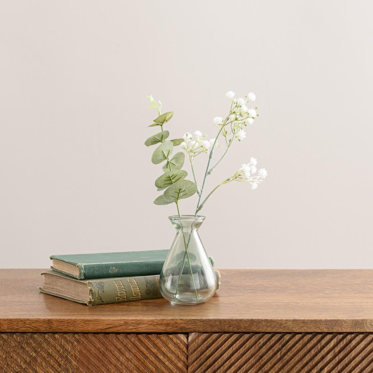 Set of 3 Vases with Eucalyptus and Gypsophila Clear – image 5