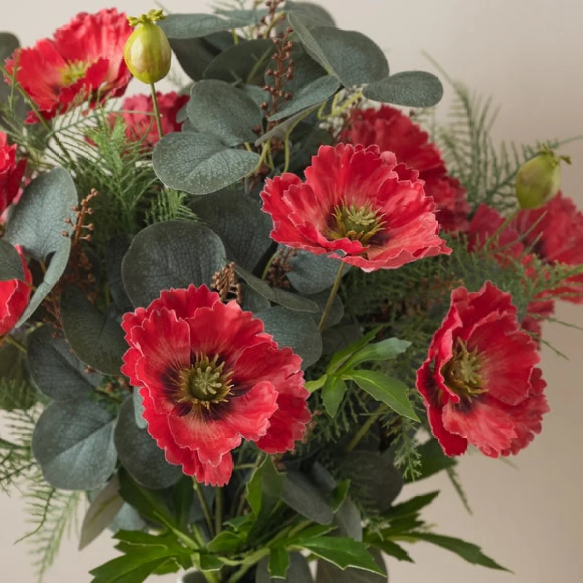 Artificial Ava Red Poppy Bouquet – image 3