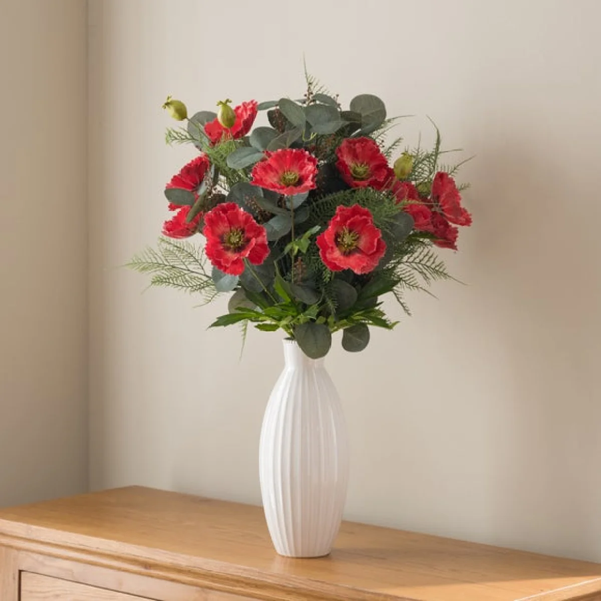 Artificial Ava Red Poppy Bouquet – image 4