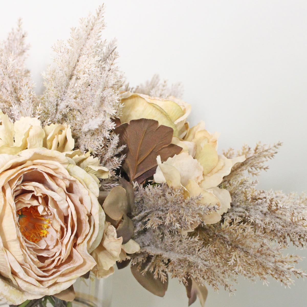 Pack of 6 Dried Look Rose and Pampas Bundle Rose – image 2