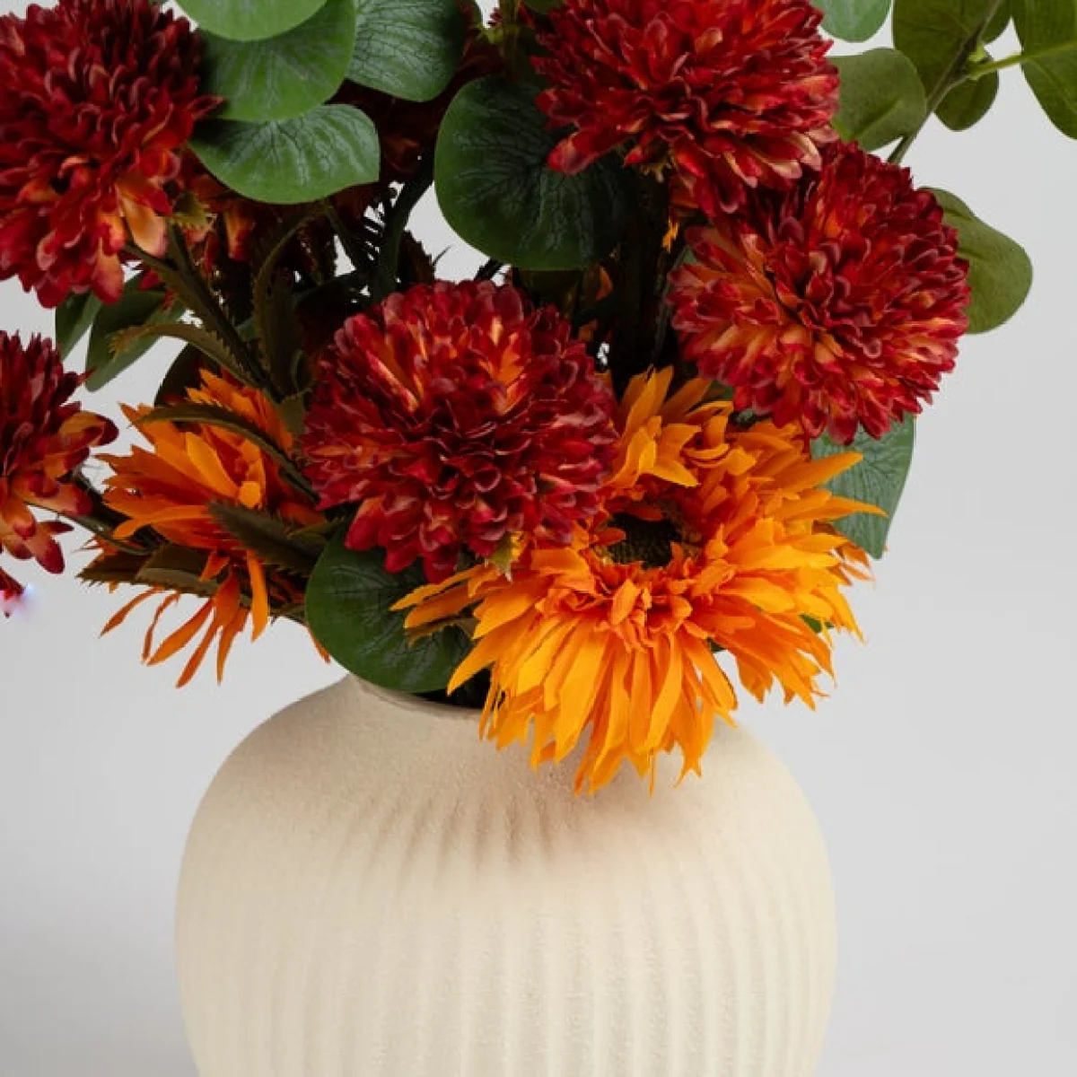 Chrysanthemum and Eucalyptus Arrangement – image 3