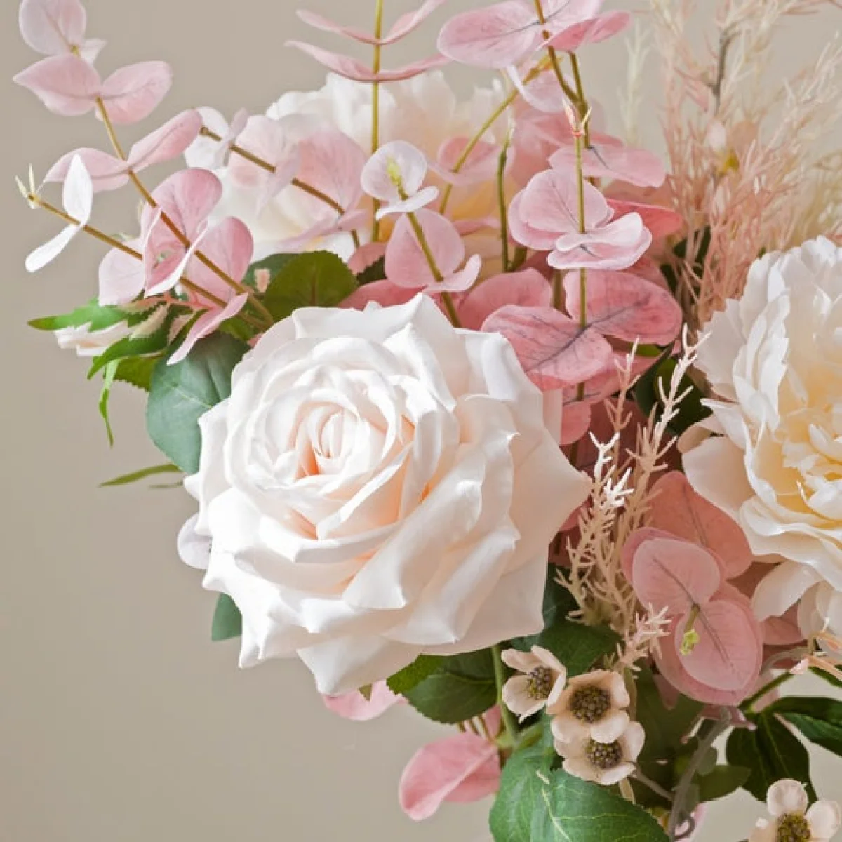 Artificial Serena Pink Rose & Peony Bouquet – image 2