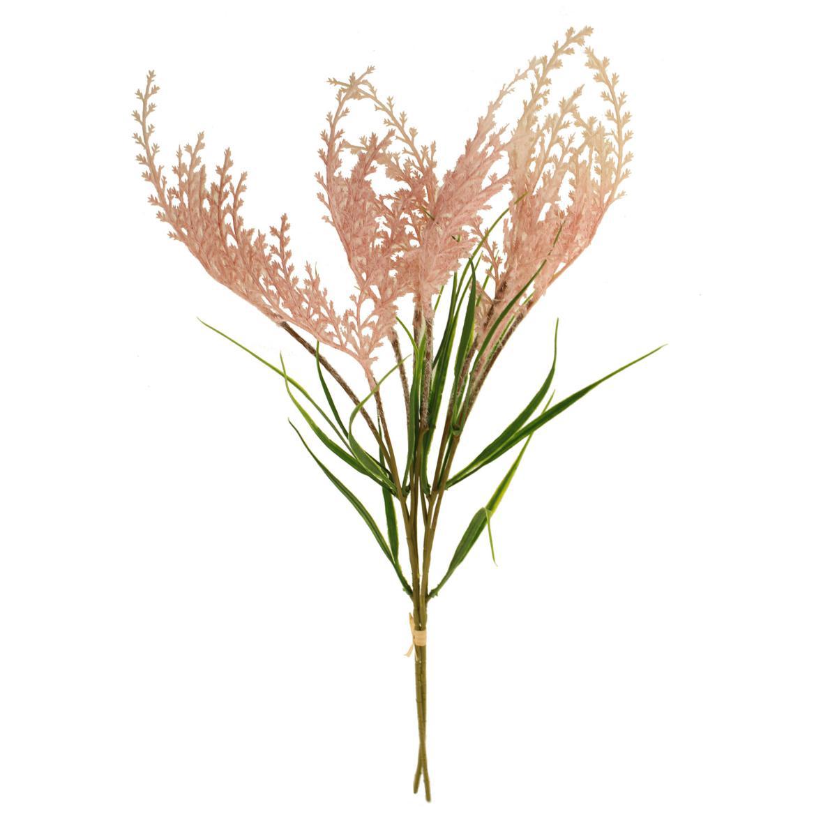 Pack of 12 Artificial Pink Seeding Grass Bundle Pink – image 3