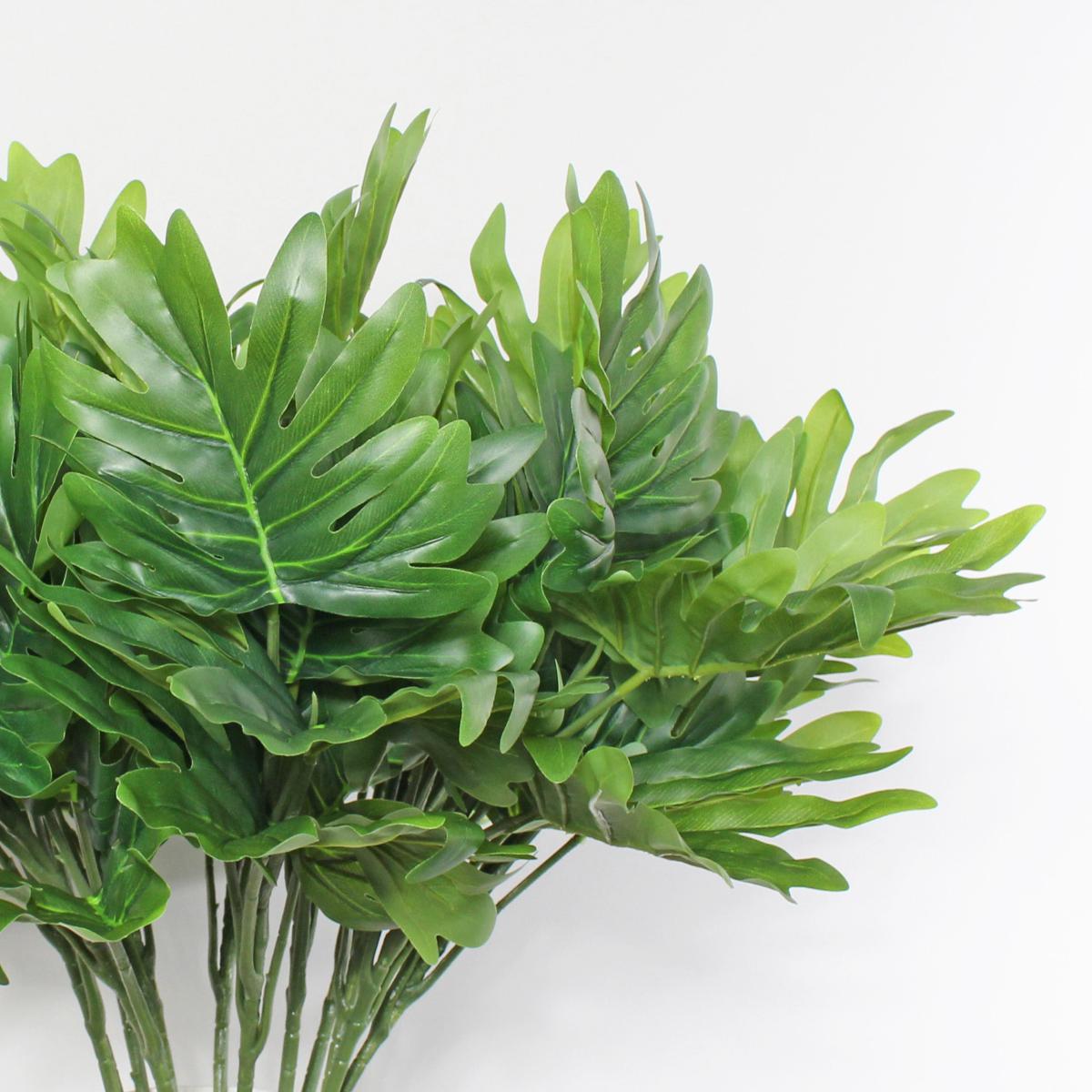 Pack of 12 Artificial Philodendron Stem Green – image 2