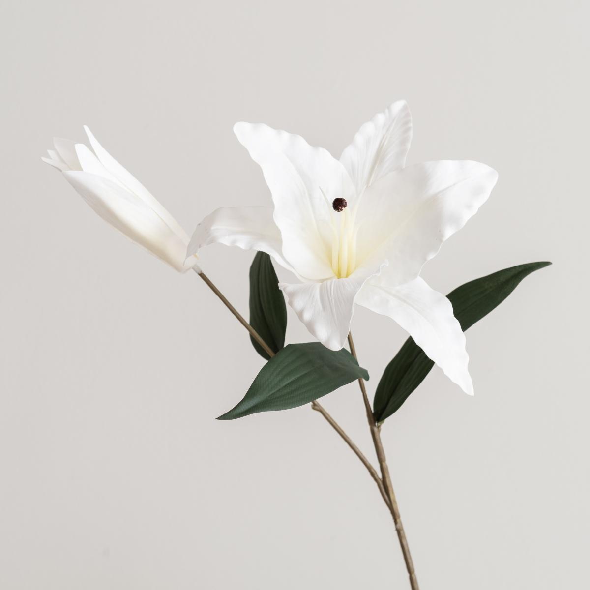 Artificial Tiger Lily White Spray 70cm White – image 2