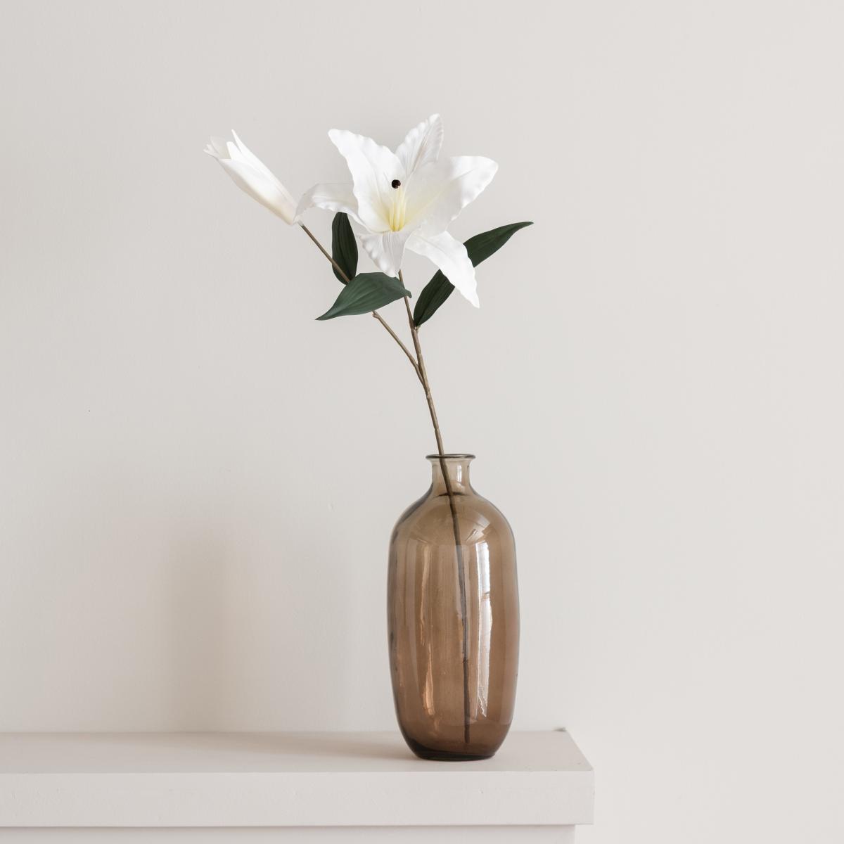 Artificial Tiger Lily White Spray 70cm White – image 4