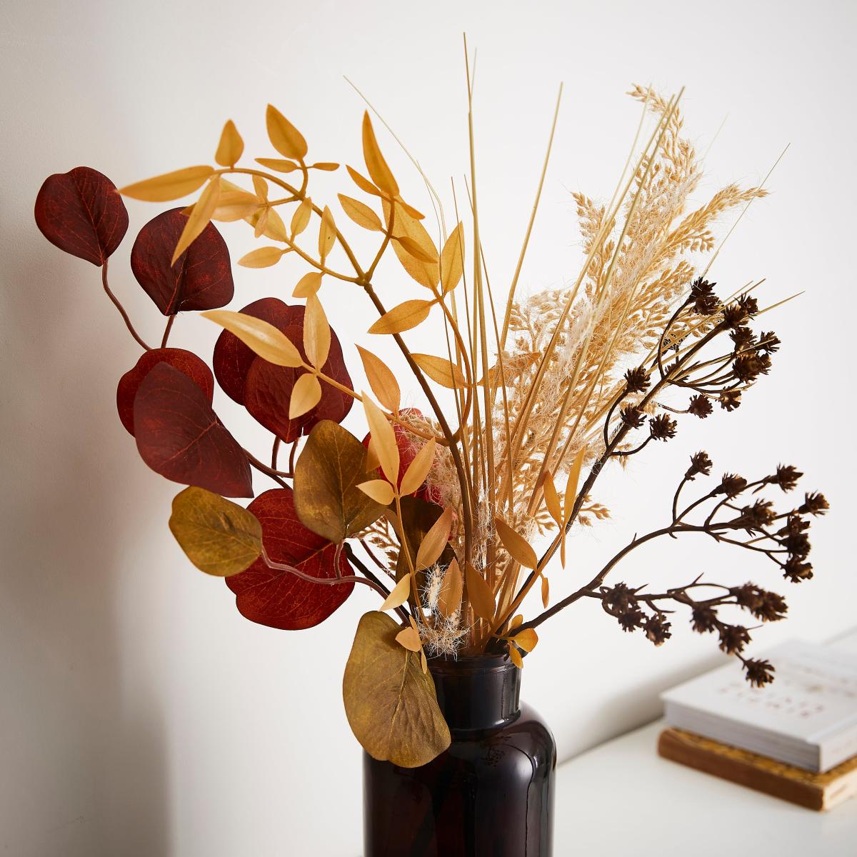 Faux Dried Floral Arrangement MultiColoured – image 2