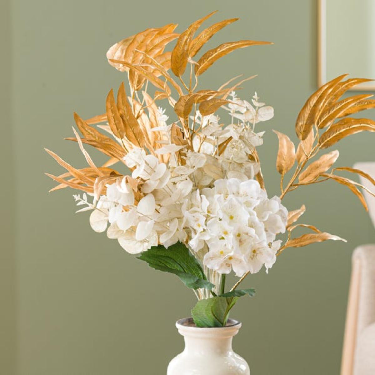 Artificial Metallic Hydrangea Bouquet – image 2
