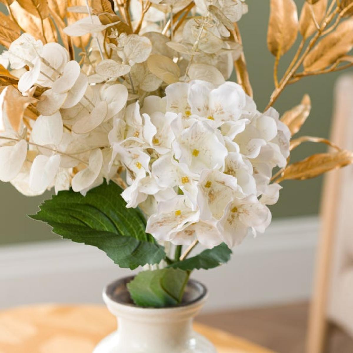 Artificial Metallic Hydrangea Bouquet – image 3
