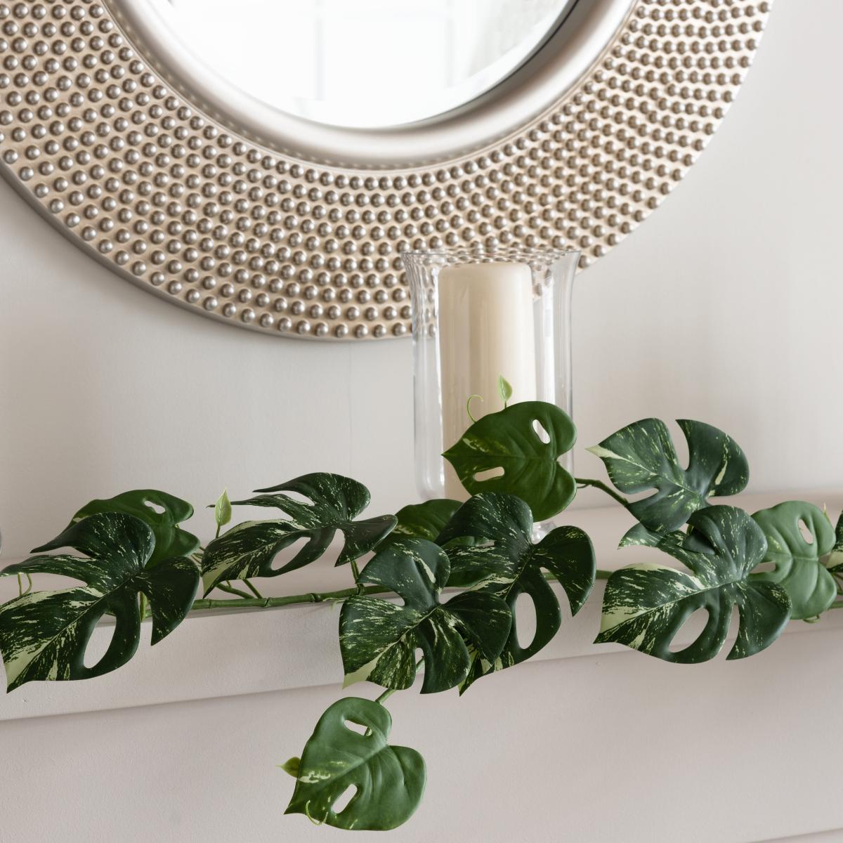 Variagated Monstera Garland 135cm Green – image 2