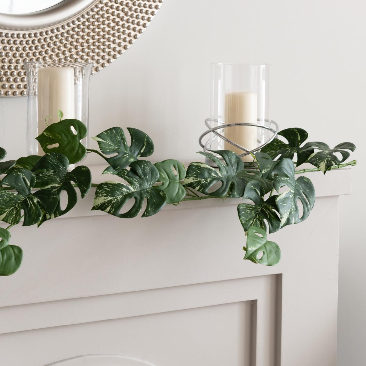 Variagated Monstera Garland 135cm Green – image 4