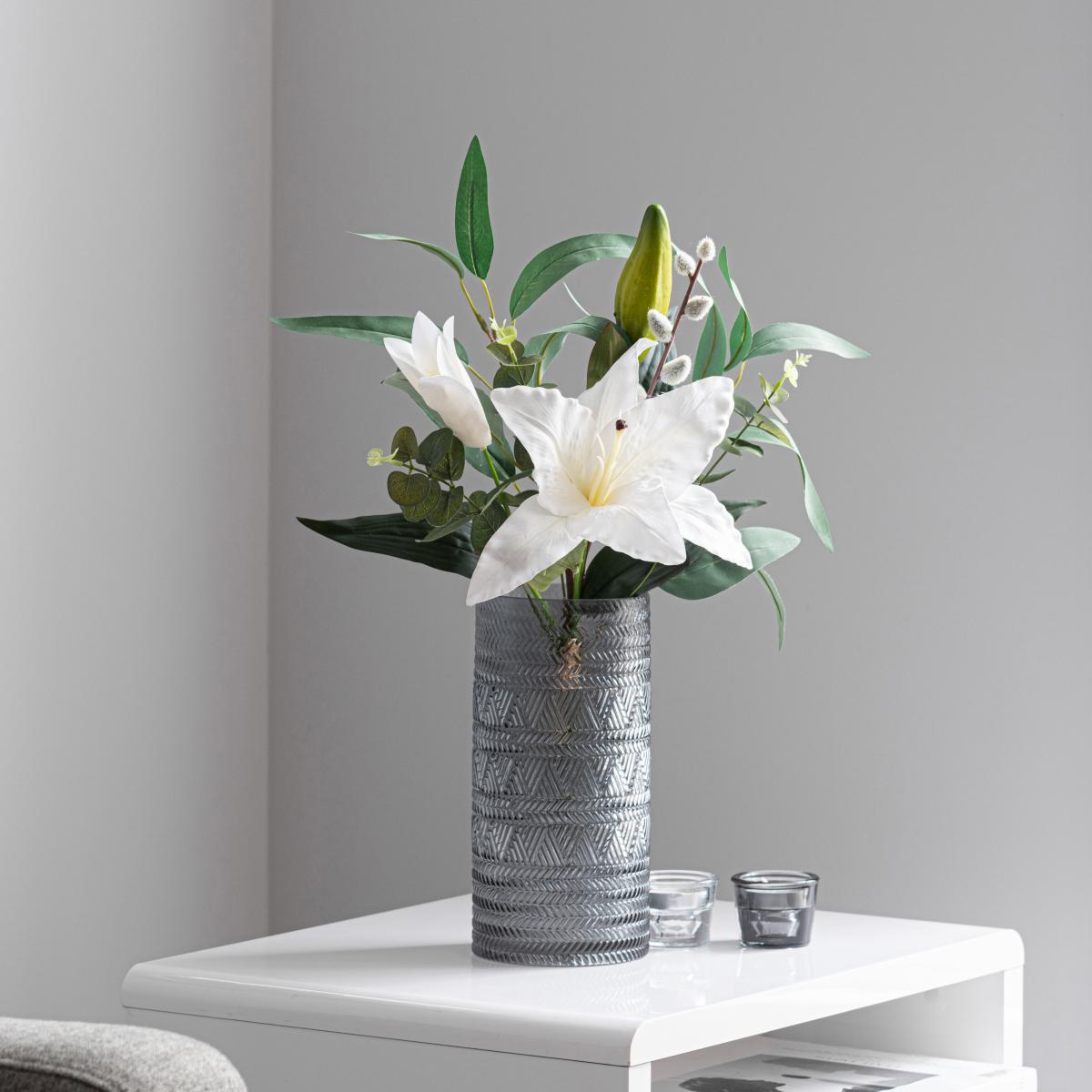 Florals Forever Lily and Eucalyptus Bouquet White – image 3