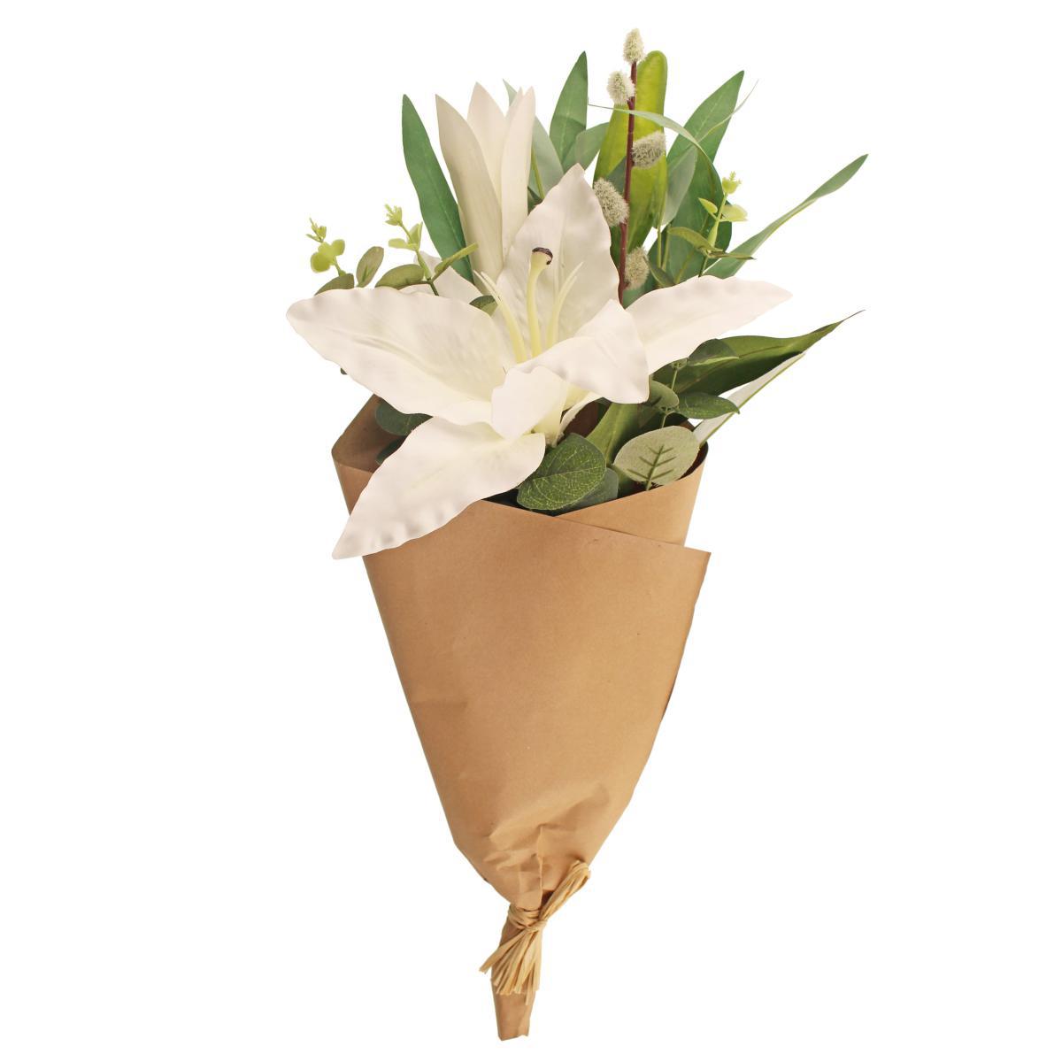 Florals Forever Lily and Eucalyptus Bouquet White – image 4