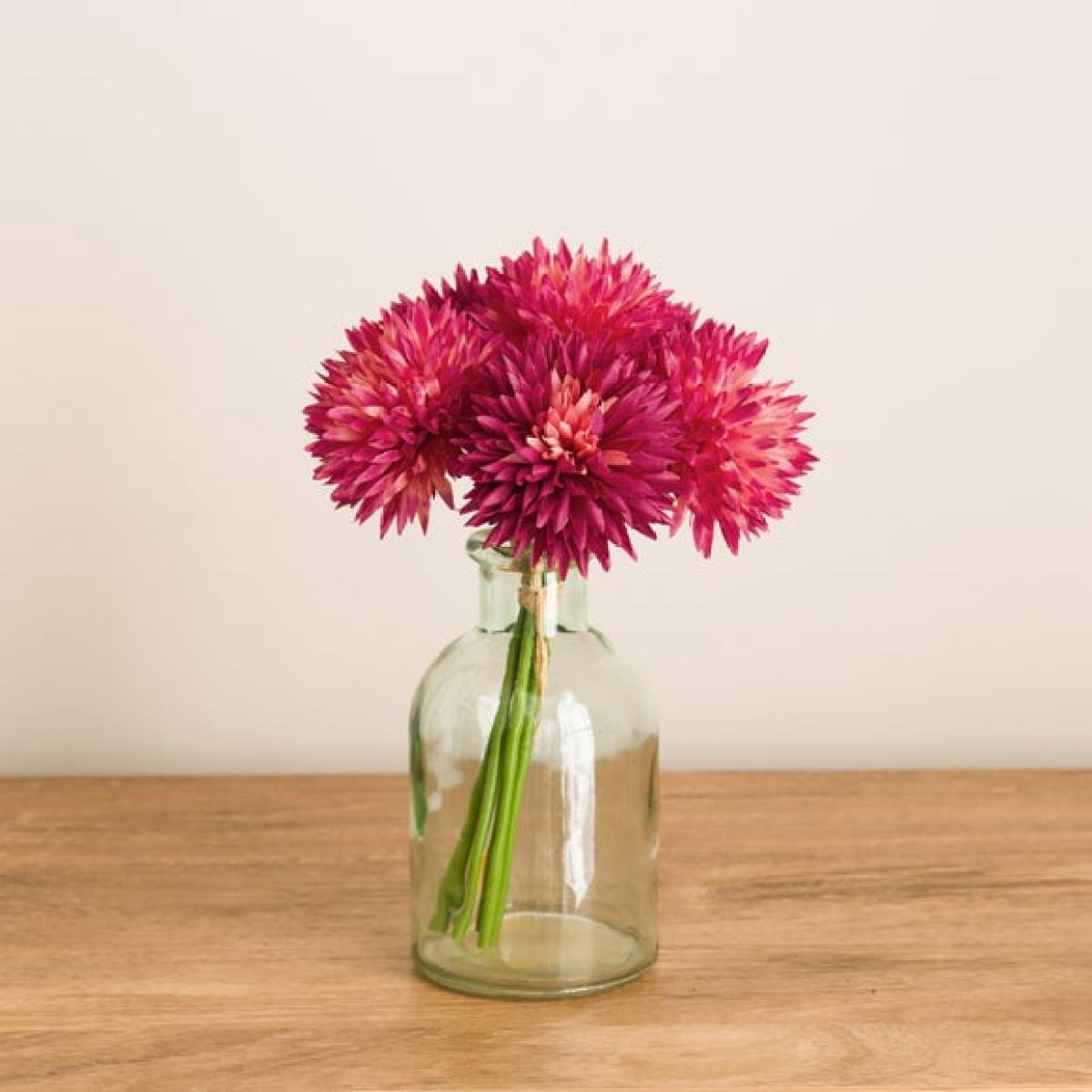 Artificial Burgundy Chrysanthemum Bouquet – image 4
