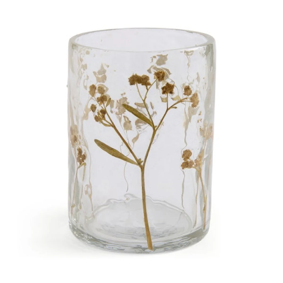 Glass Pressed Flowers Tumbler – image 2