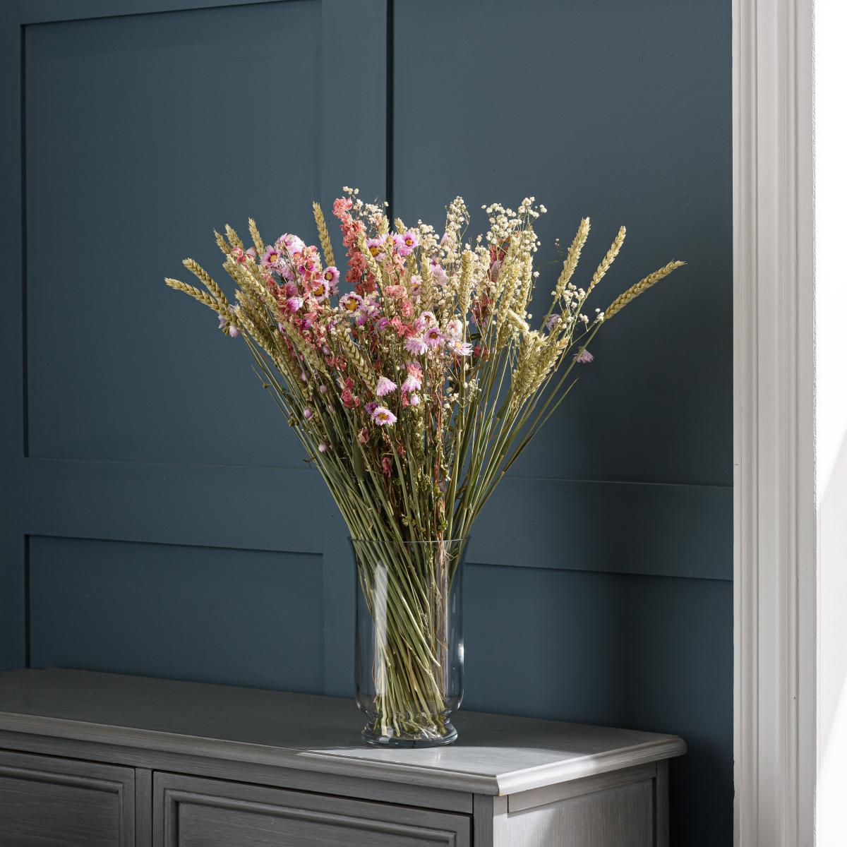 Dried Pink Delphinium Bouquet Pink – image 2