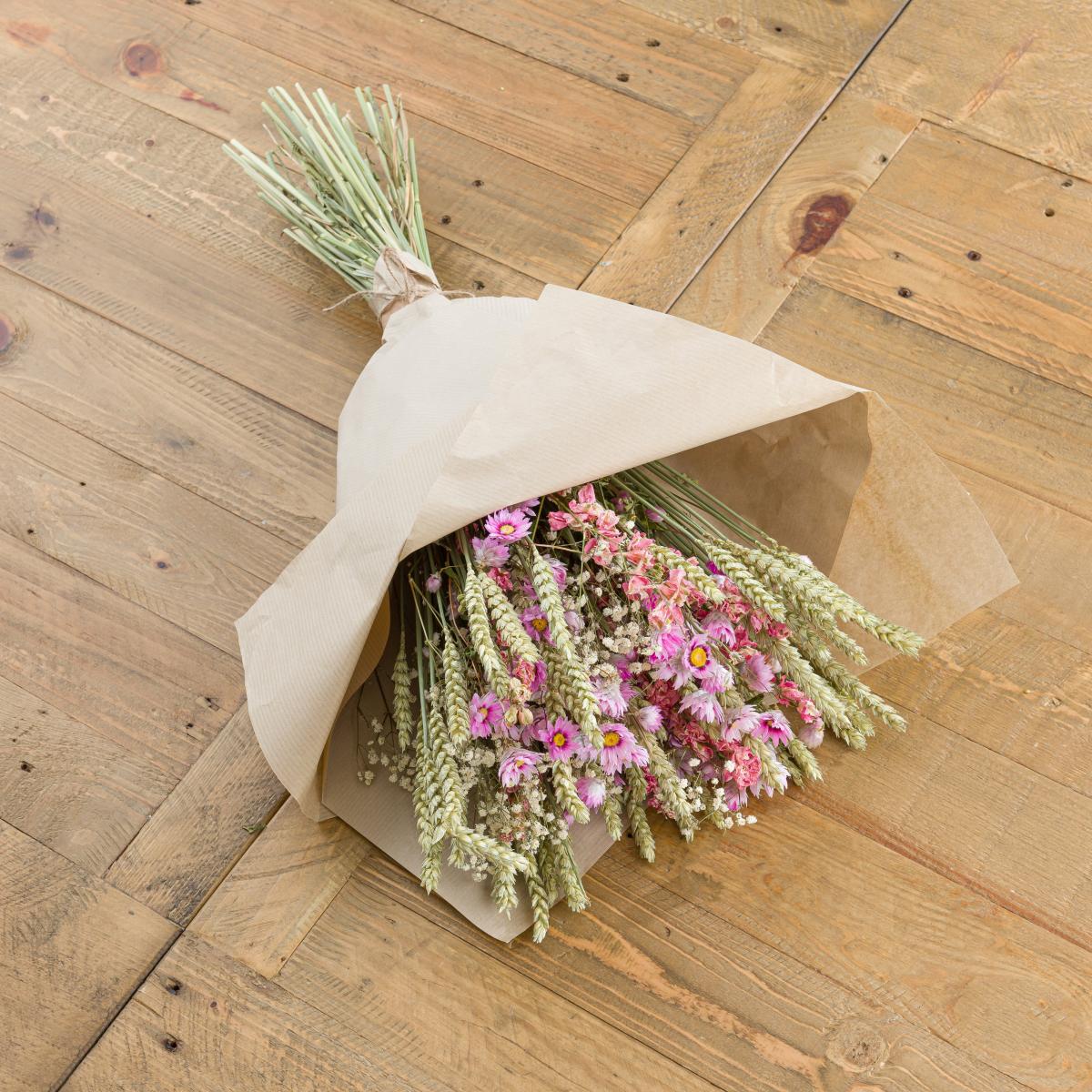 Dried Pink Delphinium Bouquet Pink – image 6