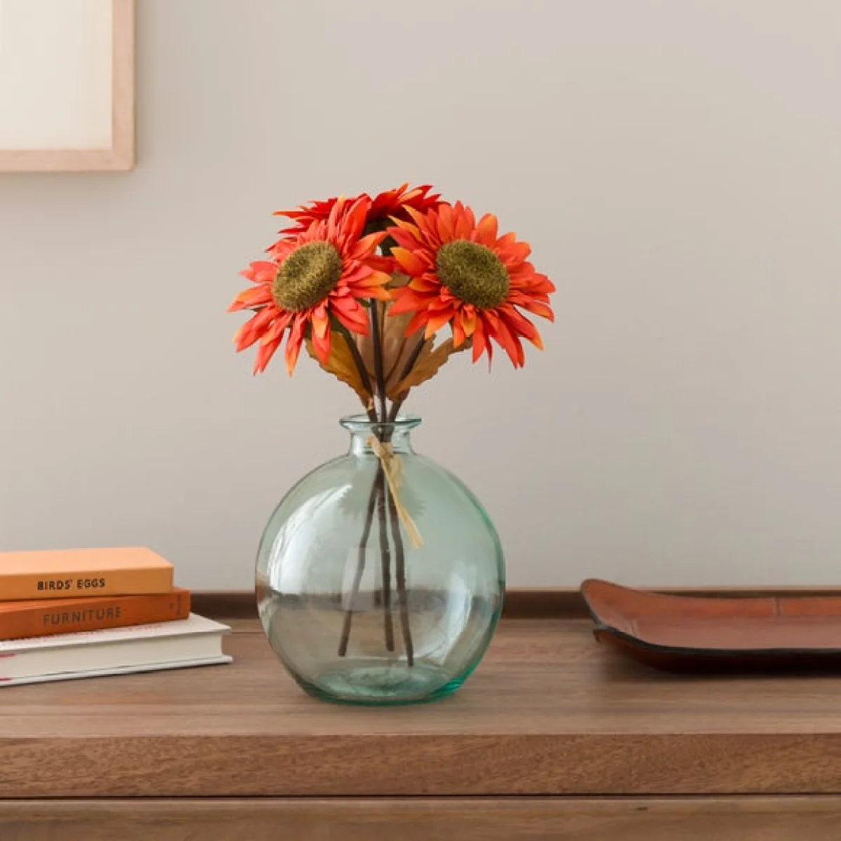 Artificial Sundried Sunflower Stems – image 1
