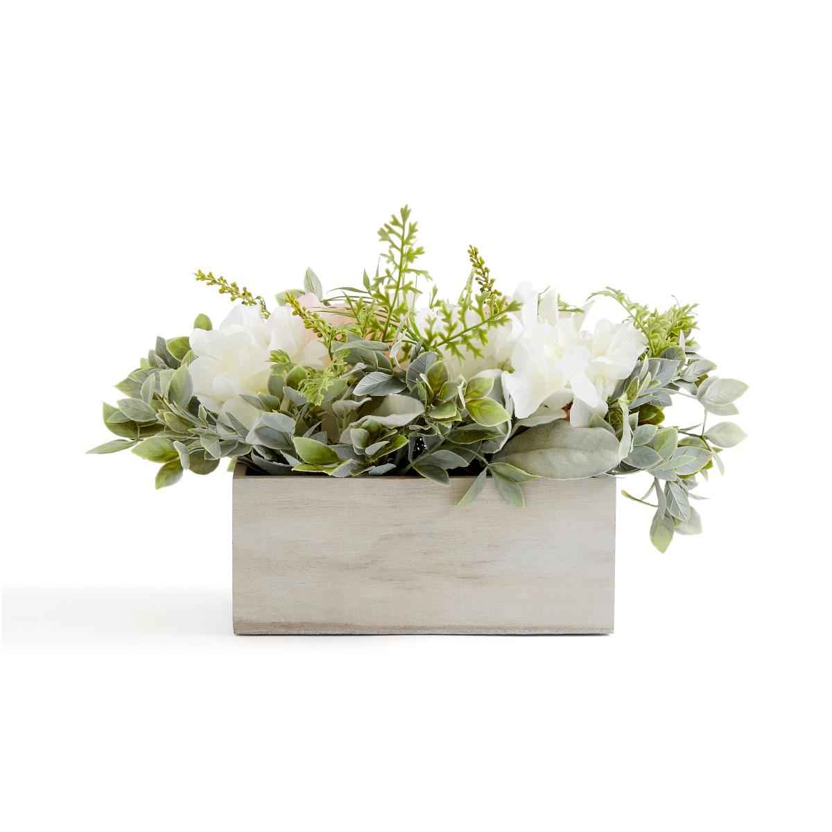 Artifical Florals in Wooden Pot MultiColoured – image 3