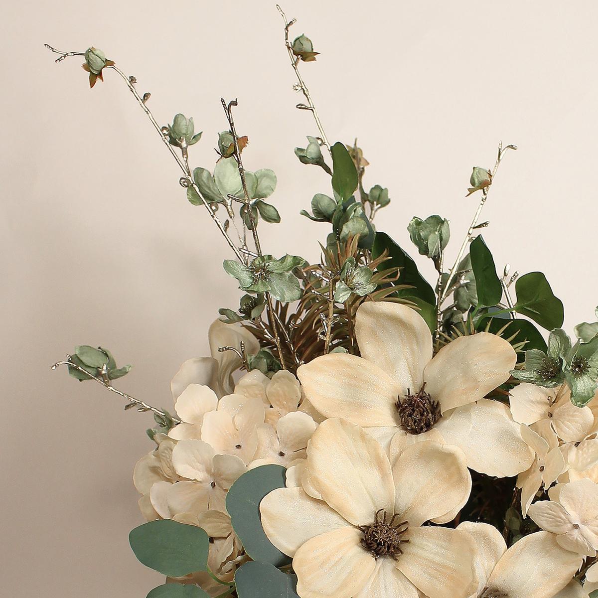 Green and Cream Frosted Bouquet Green – image 4