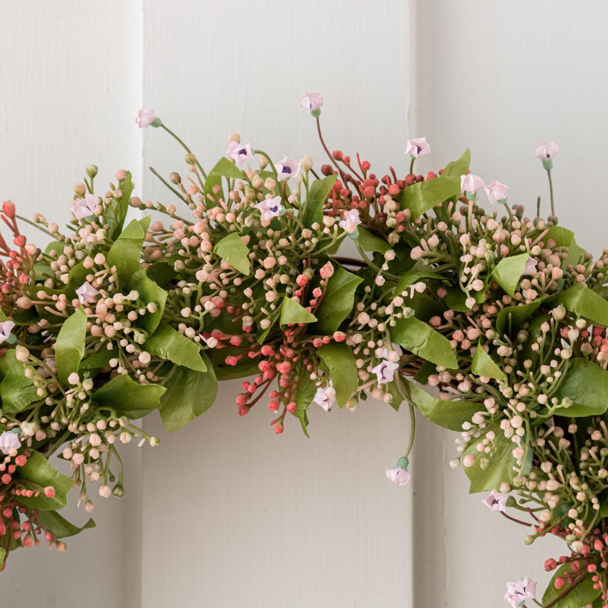 Gypsophila Wreath Pink 35cm Pink – image 3