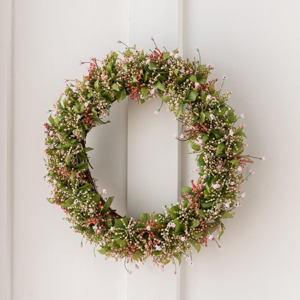 Gypsophila Wreath Pink 35cm Pink – image 4