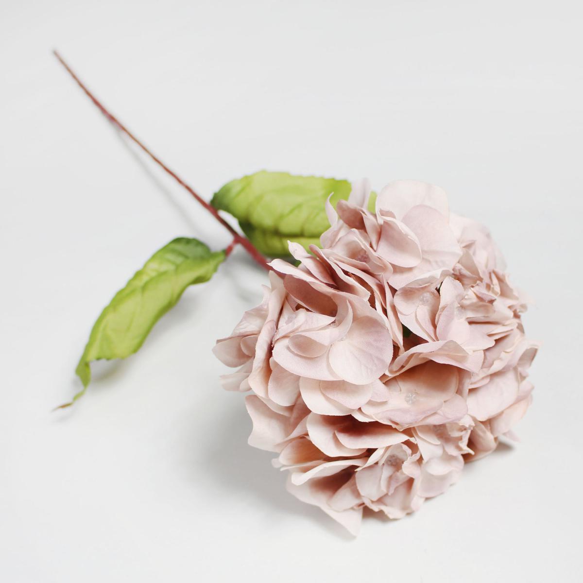 Pack of 12 Artificial Hydrangea Pink Stem 78cm Dusky Pink – image 2