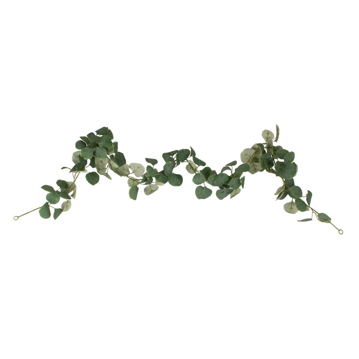 Set of 2 Artificial Eucalyptus Garlands Green – image 3