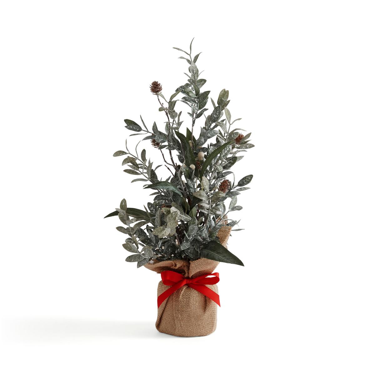 Frosted Artificial Eucalyptus Arrangement Red – image 4