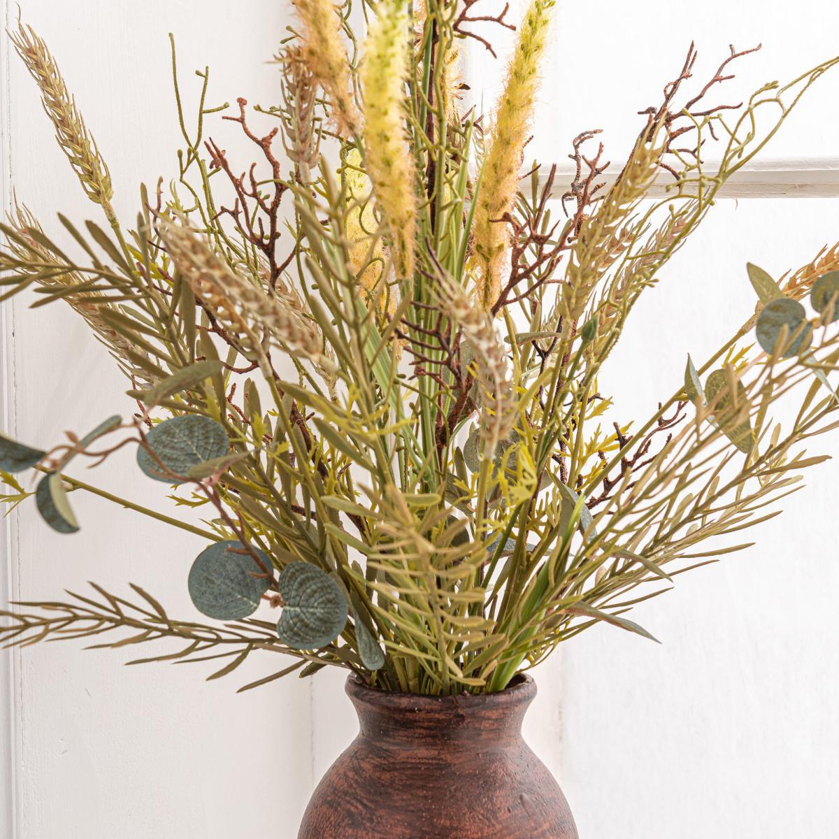 Autumn Arrangement in Recycled Paper Vase Green – image 2