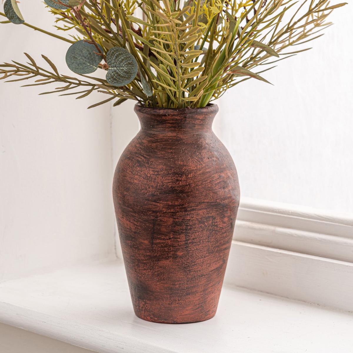 Autumn Arrangement in Recycled Paper Vase Green – image 3