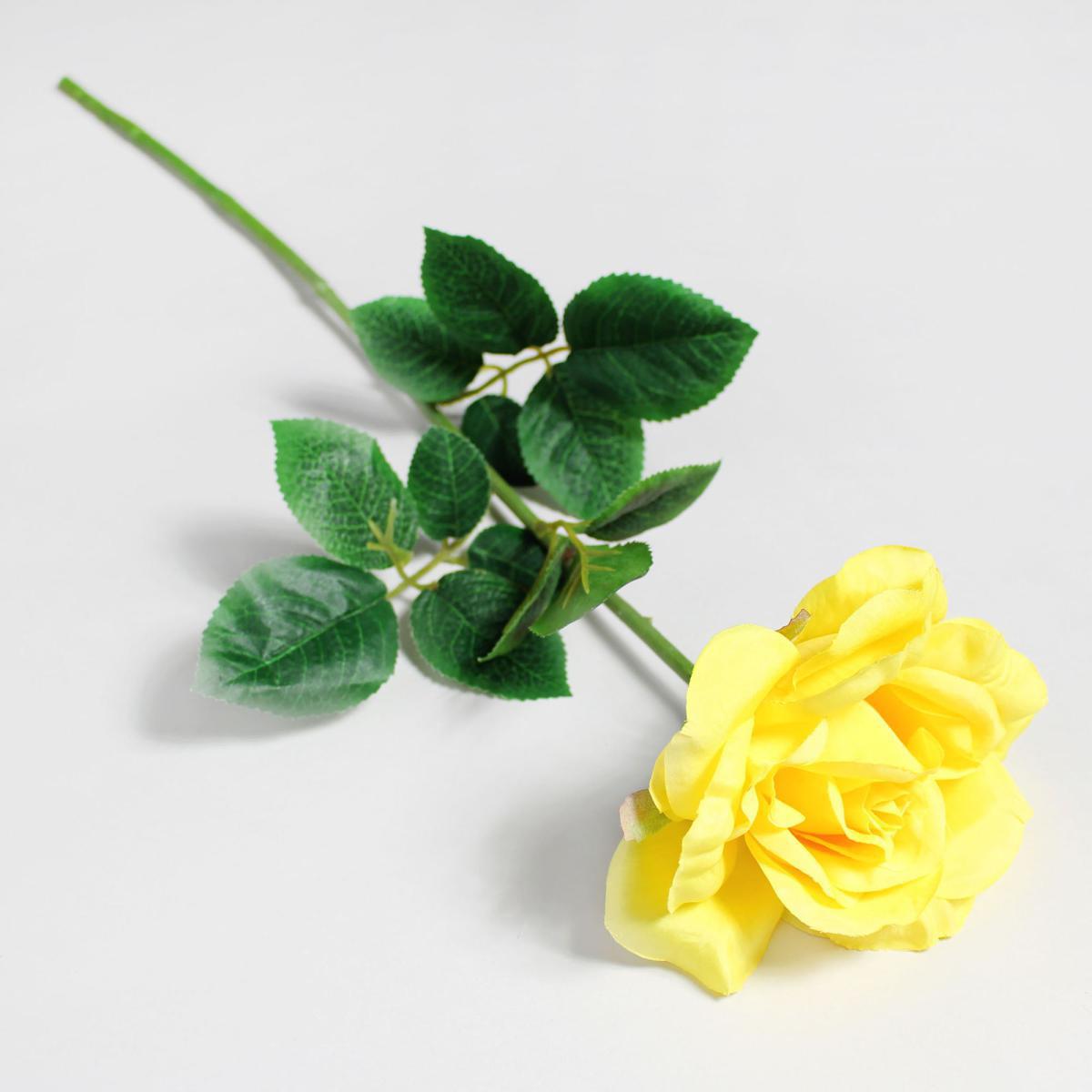Pack of 12 Artificial Rose Yellow Spray 65cm Yellow – image 2