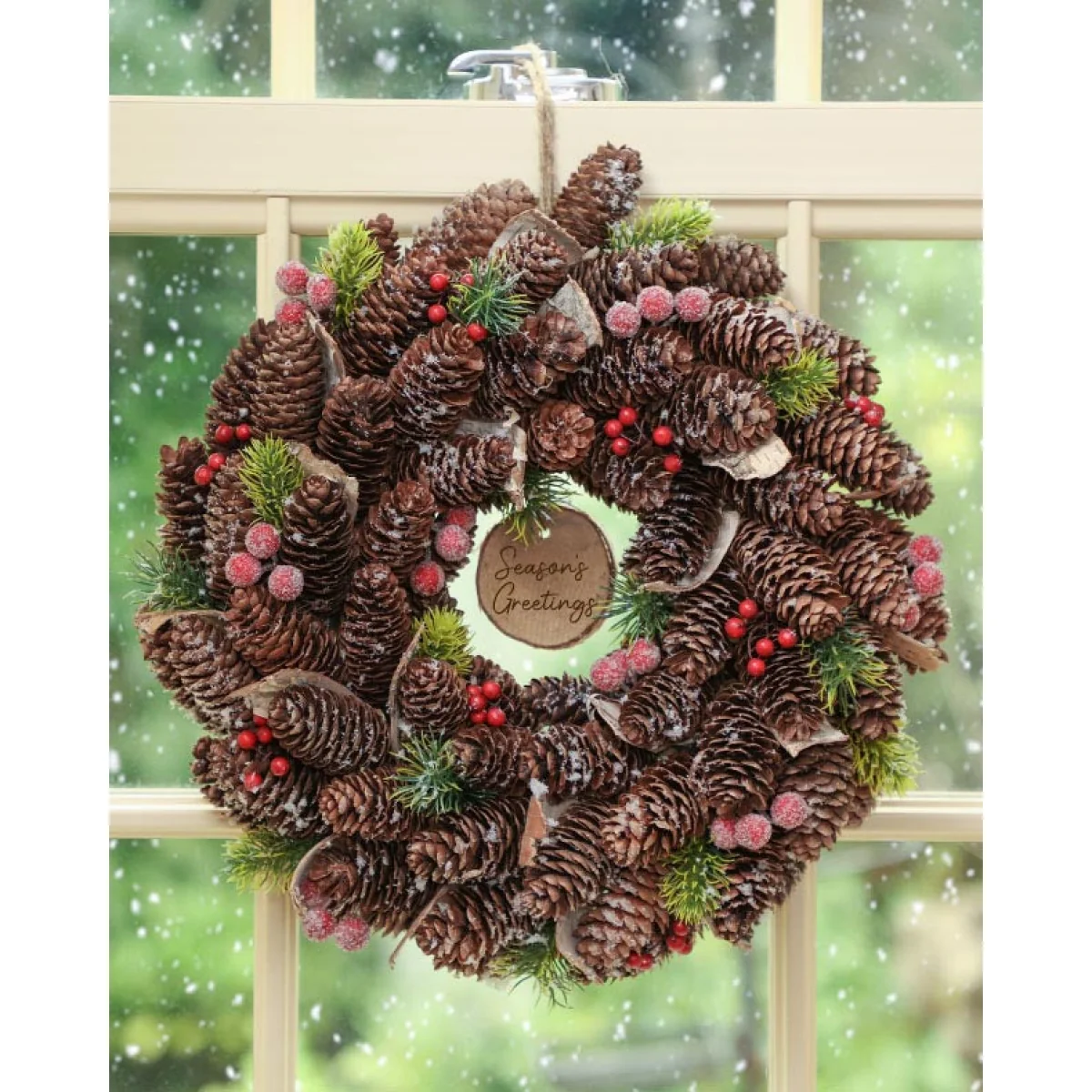 Personalised Frosted Berries Wreath 36cm – image 2