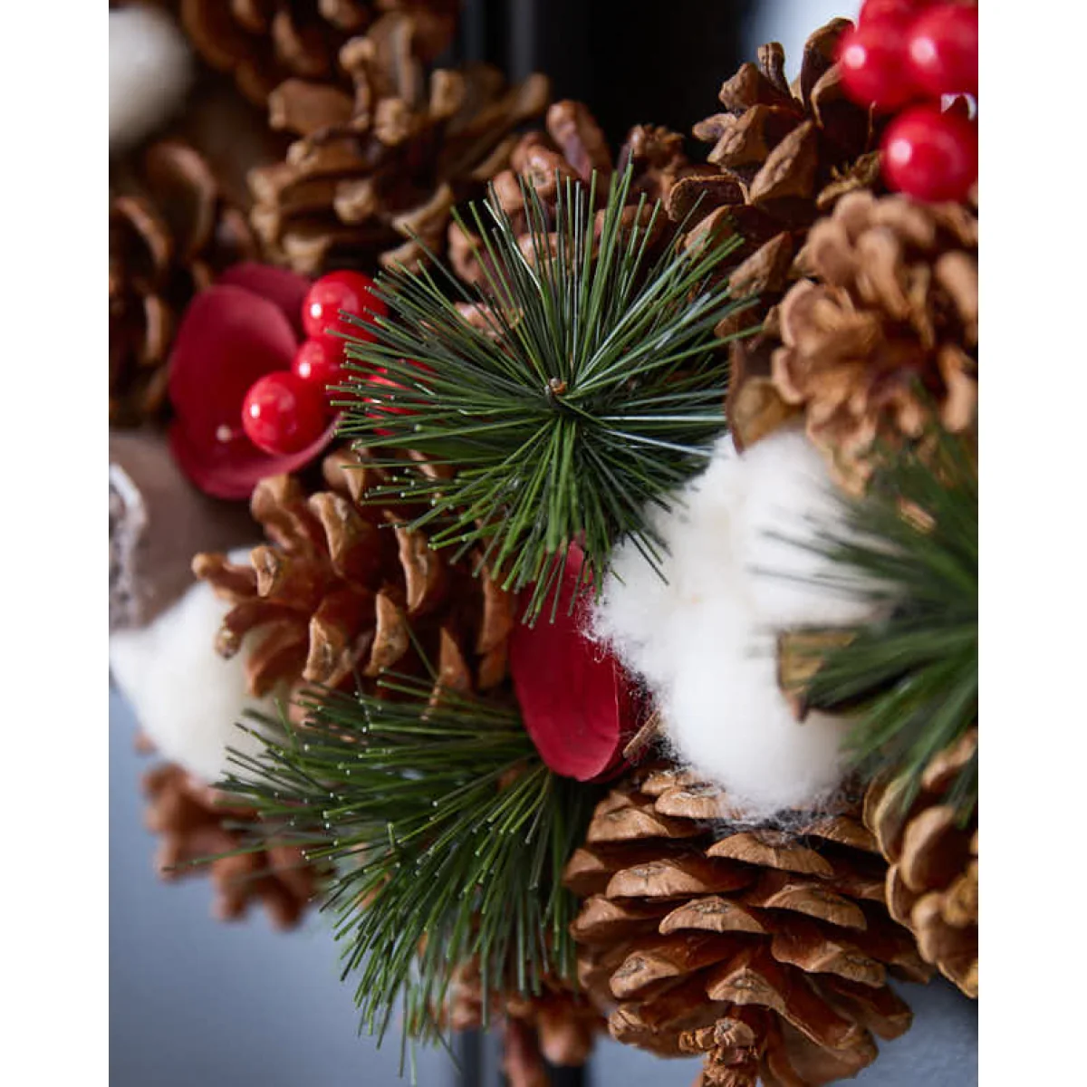 Personalised Snowfall Christmas Wreath 36cm – image 2