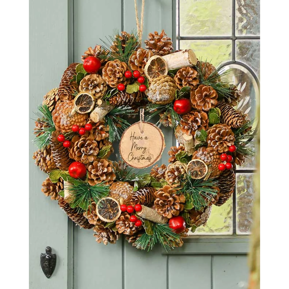 Personalised Festive Fruits Wreath 38cm – image 2