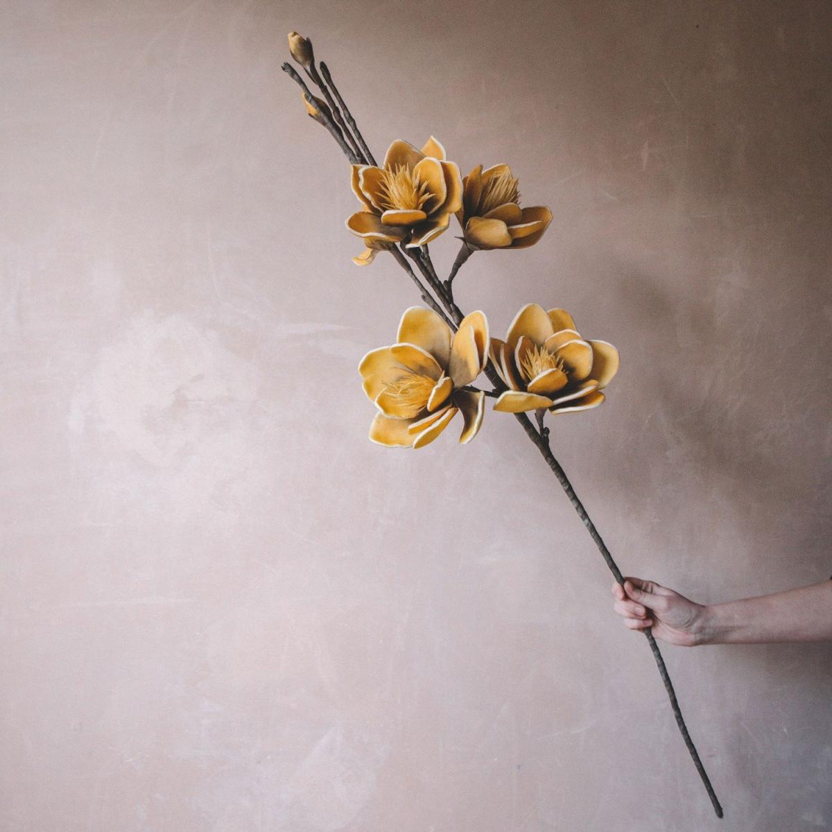 Faux Yellow Allia Flower – image 1