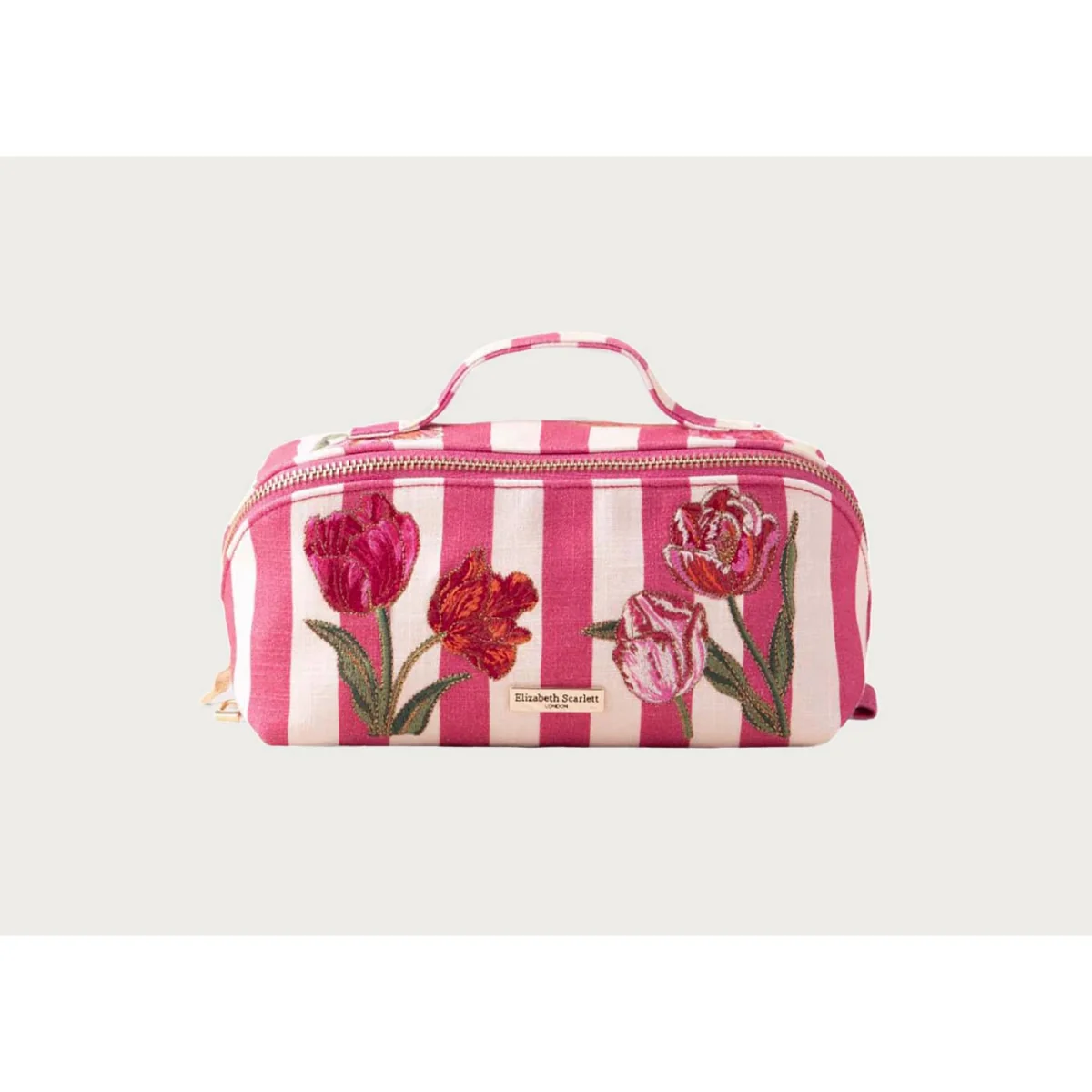 Elizabeth Scarlett Tulip Stripe Open Flat Makeup Bag – image 2