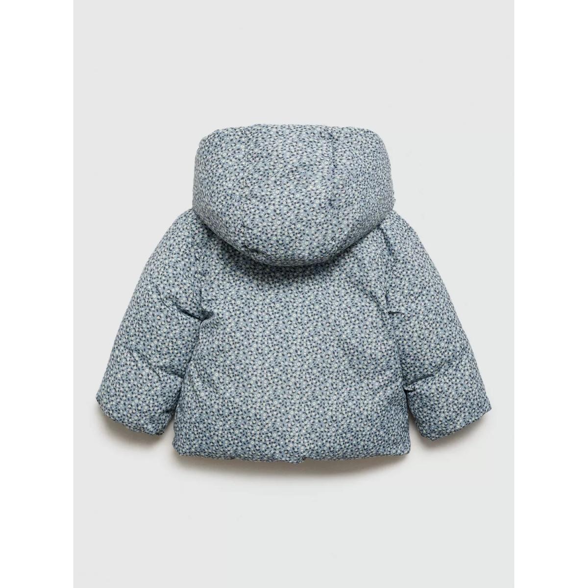 Mango Baby Flowers Fluffy Lined Padded Jacket, Green/Multi – image 2