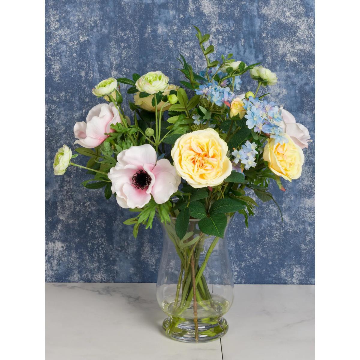 Floralsilk Artificial Rose & Anemone Mix in Vase – image 3
