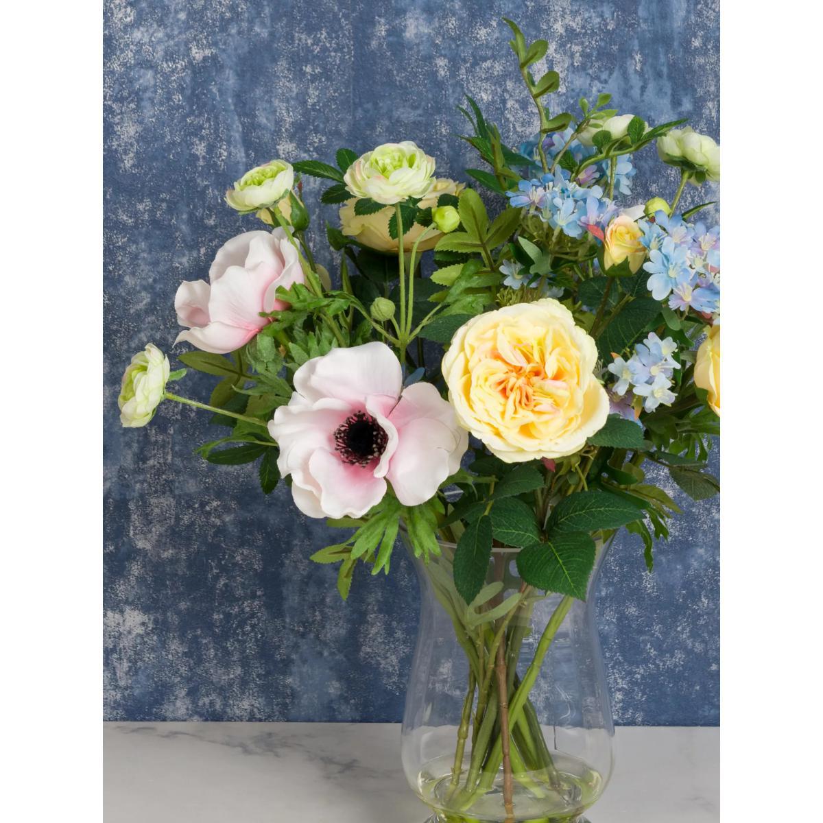 Floralsilk Artificial Rose & Anemone Mix in Vase – image 4