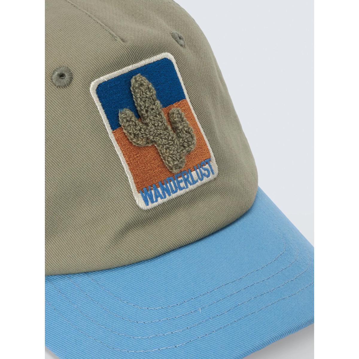 John Lewis Kids' Cactus Cotton Baseball Cap, Blue/Multi – image 2