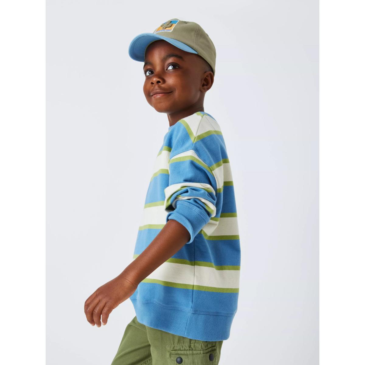 John Lewis Kids' Cactus Cotton Baseball Cap, Blue/Multi – image 3