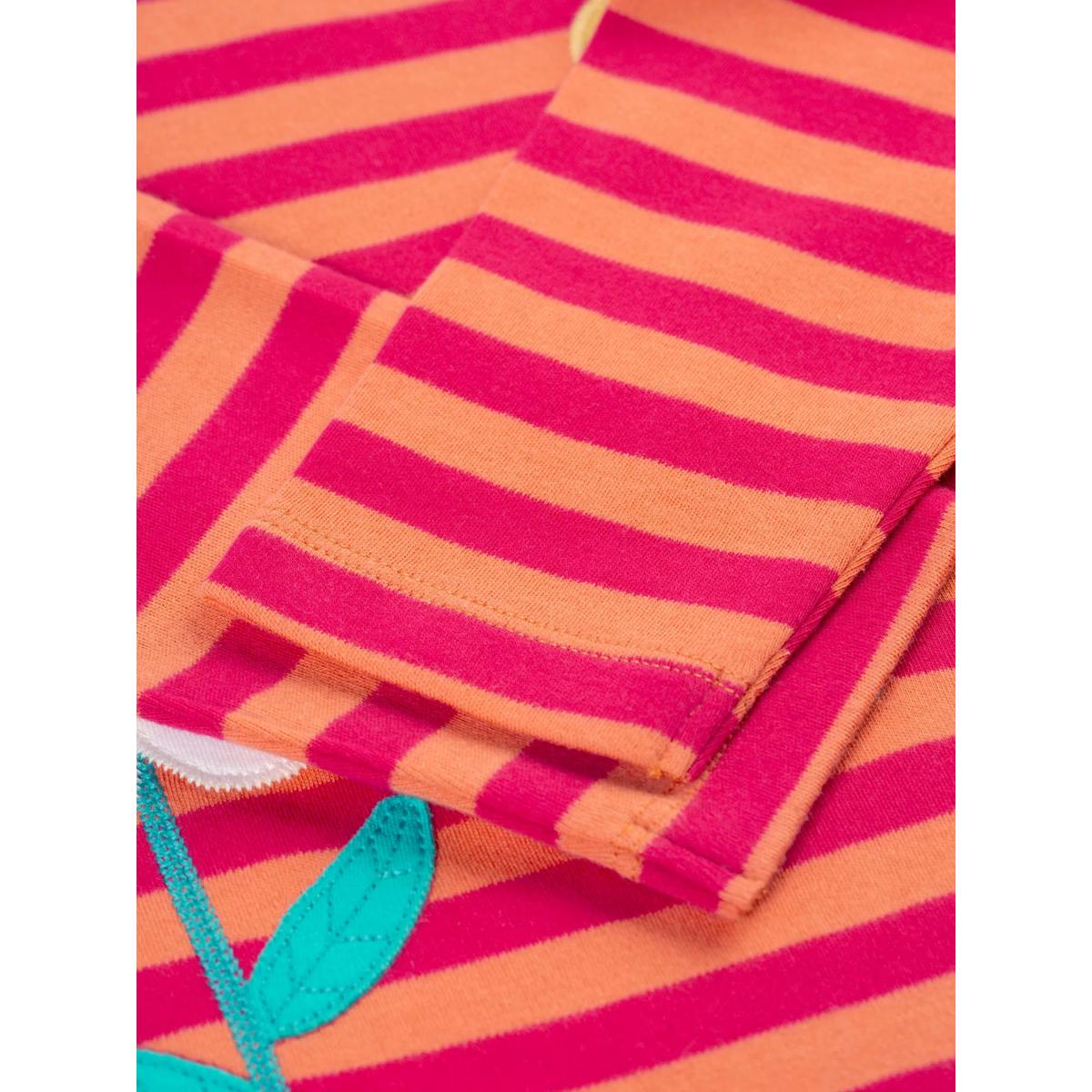 Frugi Kids' Tori Applique Top, Stripe/Flowers – image 5