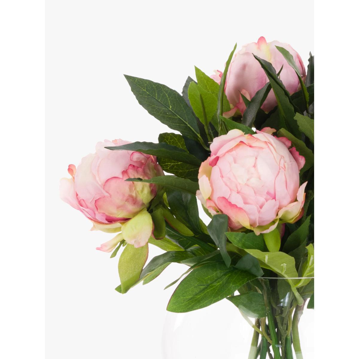 Floralsilk Artificial Pink Peonies in Globe – image 2
