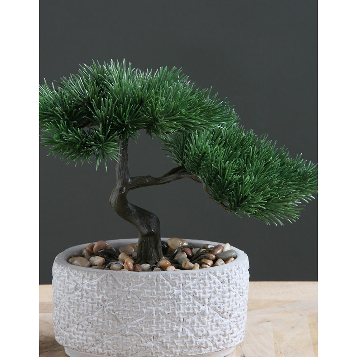 26cm Artificial Bonsai in Cement Pot – image 2