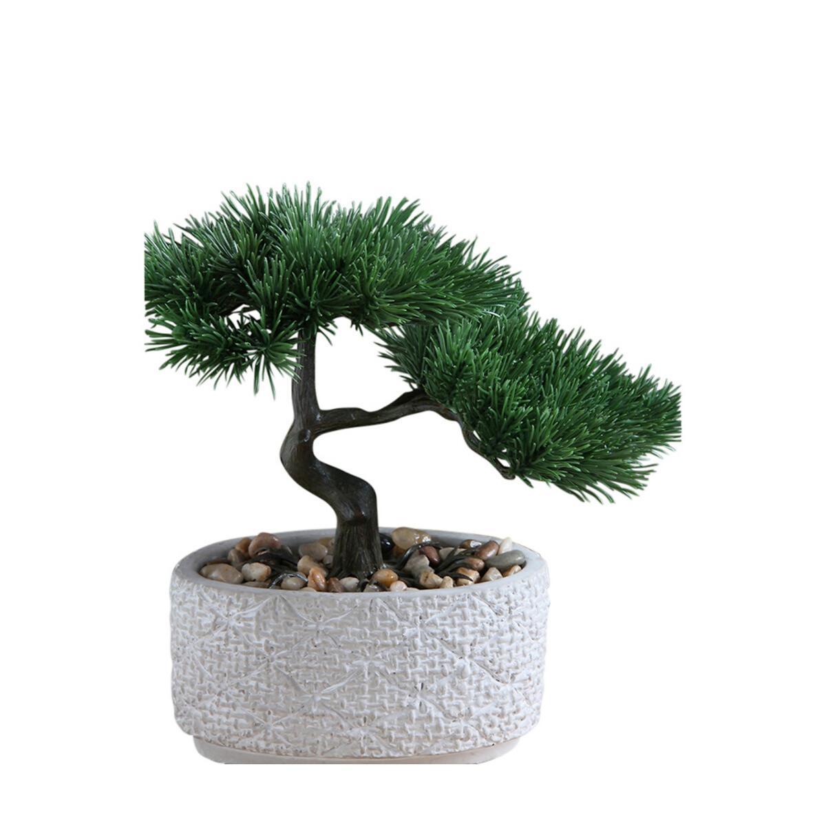 26cm Artificial Bonsai in Cement Pot – image 4