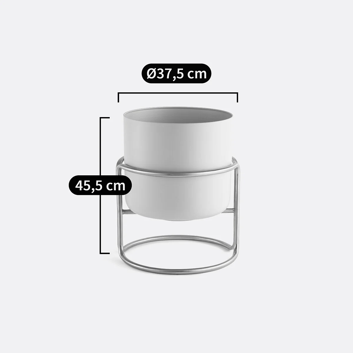 Giorgio 37.5cm Diameter Metal Raised Flower Pot – image 7
