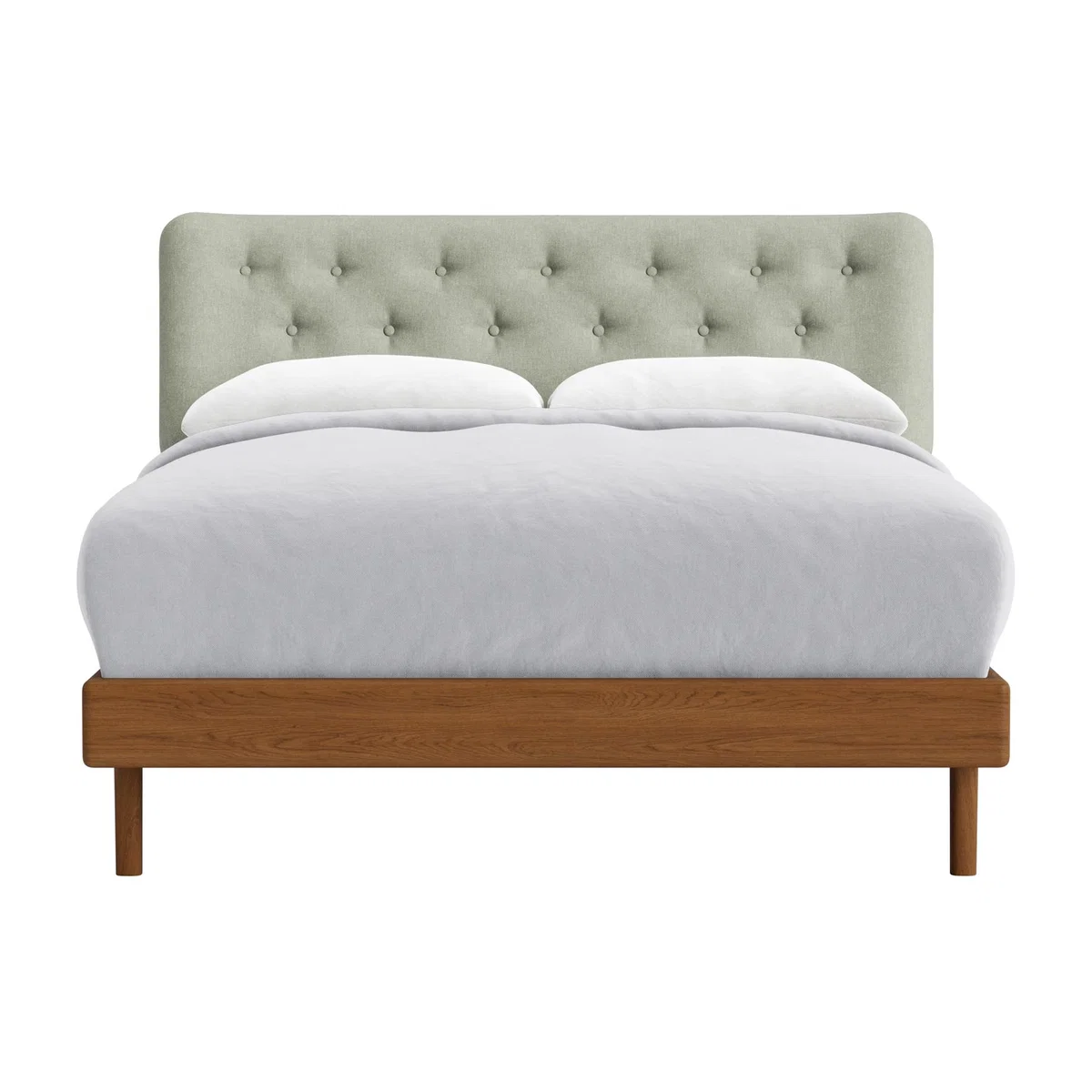 Double Dr Slow Bed in Warm Ash in Cactus Pear Clever Linen – image 1