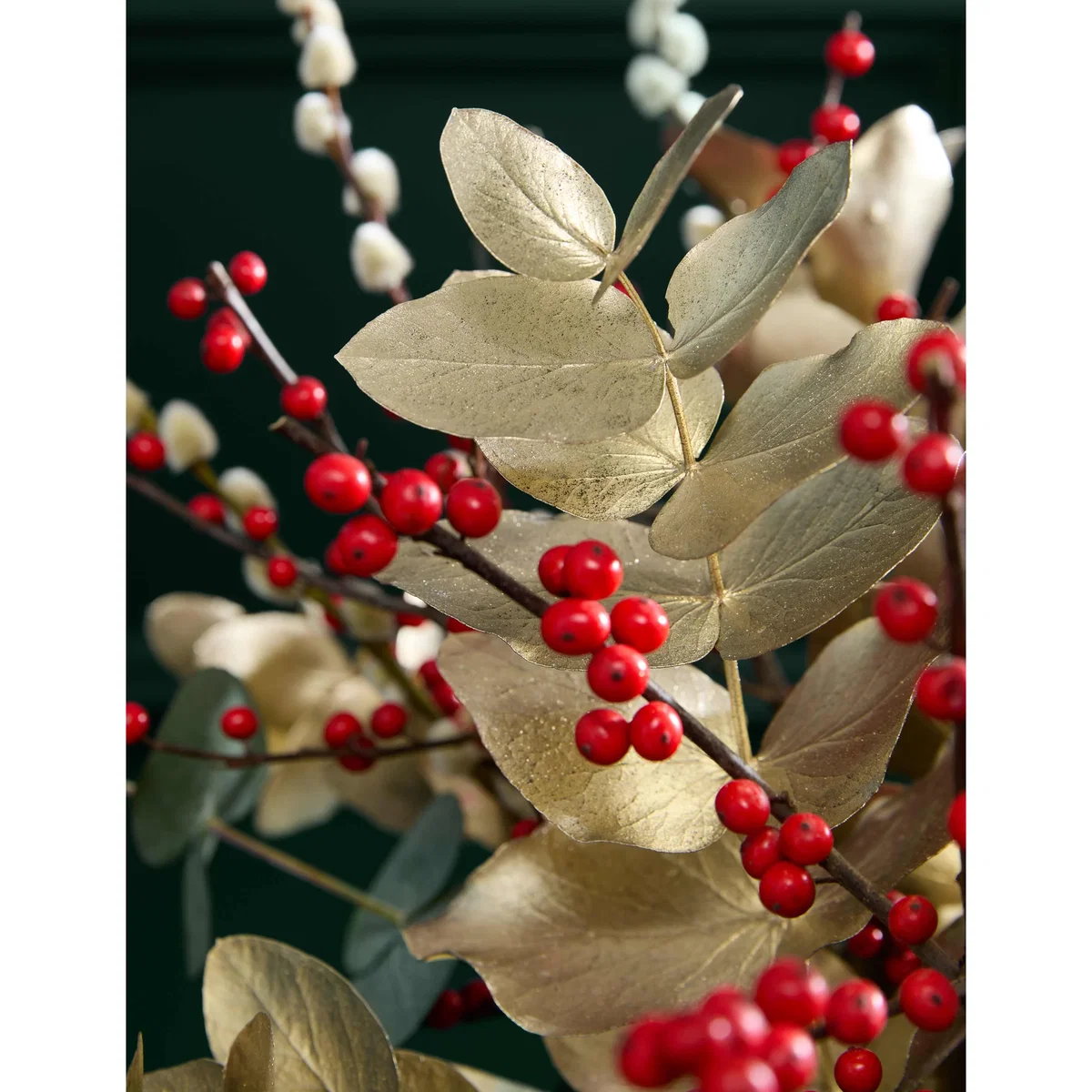 M&S Flower Market Ilex & Gold Eucalyptus Bouquet – image 3