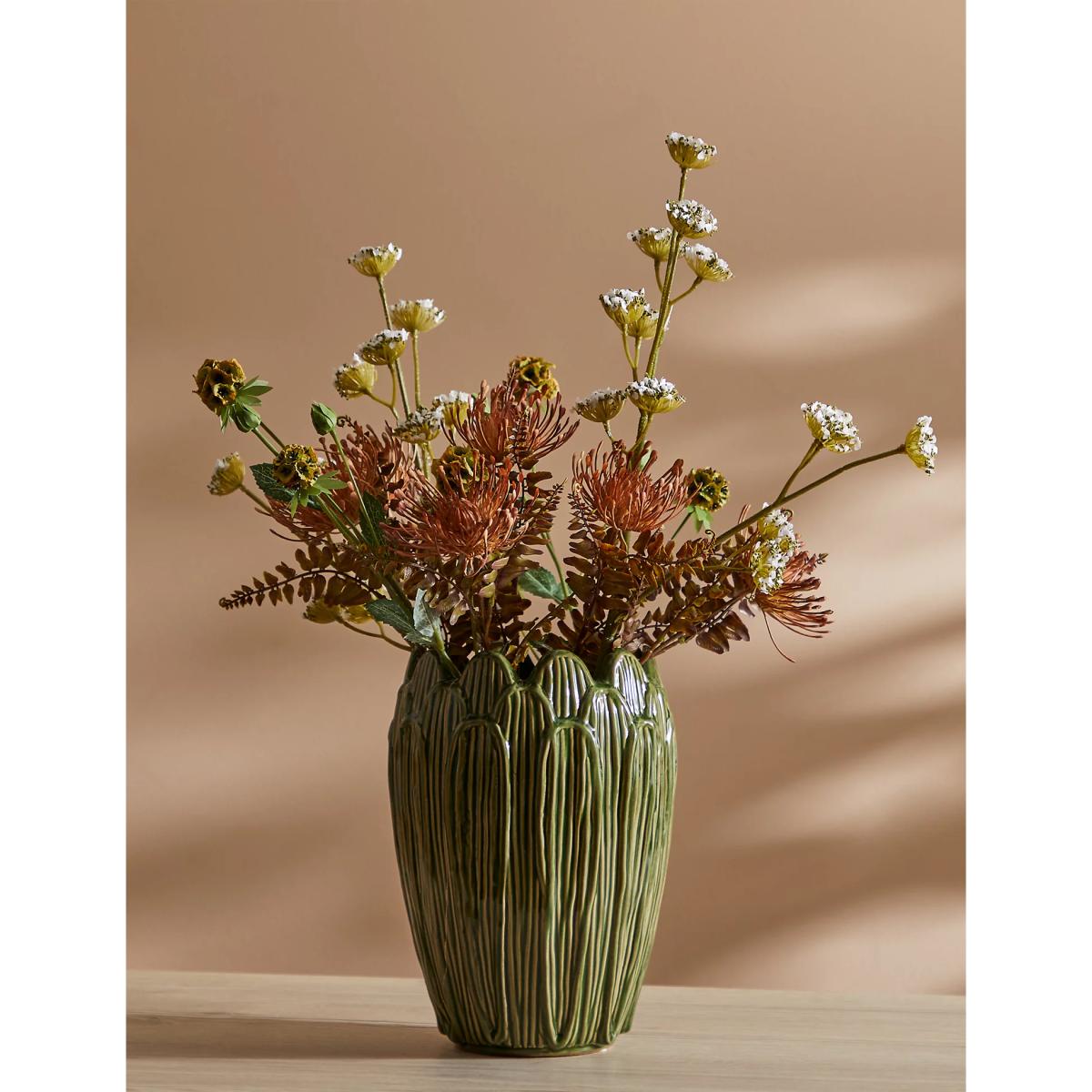 Moss & Sweetpea Artificial Leucospermum Bouquet - Pink, Pink – image 2